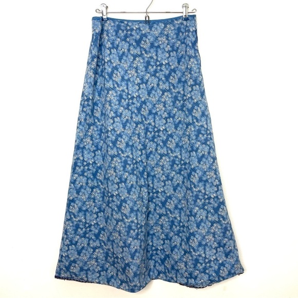 Vintage hand-made boho floral cottagecore prairie maxi skirt dandelions - Picture 1 of 10